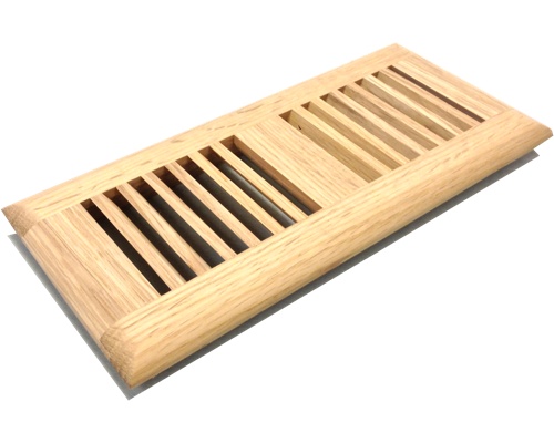 Self Rimming 1/4 Sawn White Oak Wood Floor Vents - Click Image to Close